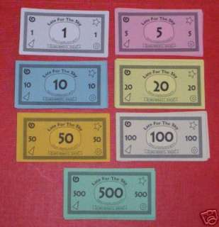 Monopoly, LATE FOR THE SKY, Money Set, EXCELLENT Cond  