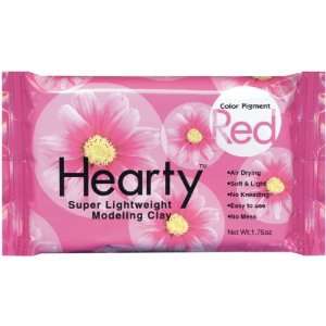  Hearty Super Lightweight Air Dry Clay 1.75 Ounces Red (C 