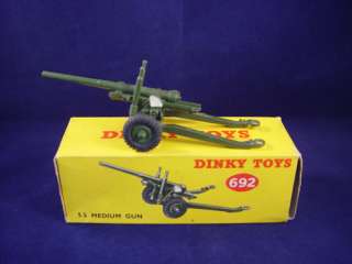 Vintage Dinky Toys 5.5 Medium Gun w/Box No. 692  