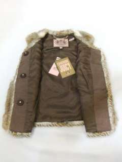 NWT Juicy Couture Haze Brown Soft Luxe Faux Rabbit Fur Vest P S M L XL 
