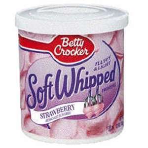 Betty Crocker Soft Whipped Strawberry Frosting   8 Pack  
