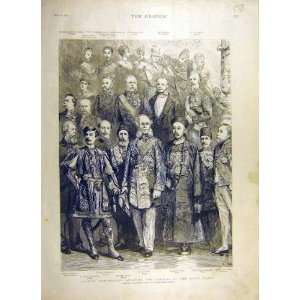   1887 Royal Party Foreign Ambassadors Buckingham Palace