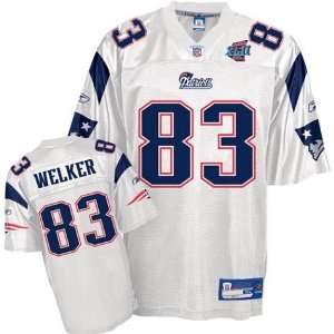   New England Patriots #83 Wes Welker SuperBowl XLII Road Replica Jersey