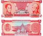 Venezuela Banknote 5 Bolivares Mayo 10 1966 A7  