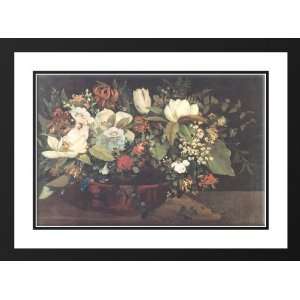  Courbet, Gustave 24x19 Framed and Double Matted Basket of 