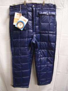 VTG Wards Shiny Puffy Down Look XL Ski Pants 70s NWT  