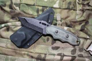 TOPS CAT 203 Covert Anti Terrorism Knife Plain Tanto Edge Black Handle 