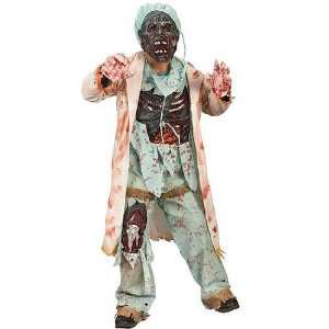  Childrens Zombie Doctor Scary Ghoul 7 Piece Halloween Costume 