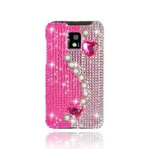  LG P999 T Mobile G2x Full Diamond Graphic Case   Pearls on 