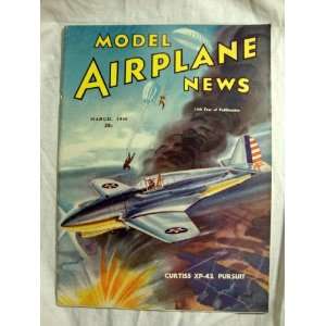   March 1940 Curtiss XP 42 Pursuit plane Charles Hampson Grant Books