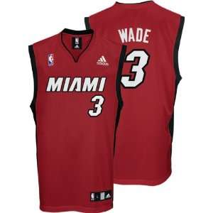  Dwyane Wade Jersey adidas Red Replica #3 Miami Heat Jersey 