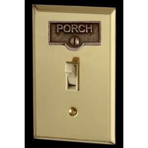  Porch, Switchplates Antique Solid Brass, Rectangular, ID 