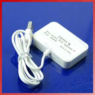   Charger Data Sync For Apple iPod Nano Touch iPhone 4 4G White  