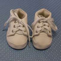 White/White Canvas Tennis Shoes 2011 Adora doll shoes  