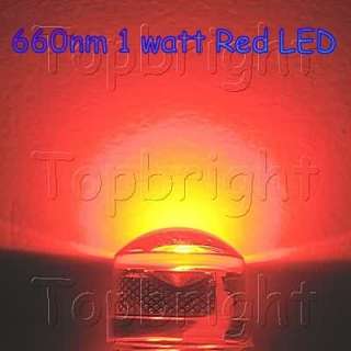 10 PC 8mm 1W HighPower Red LED 660nm Plant Growth Lamp  