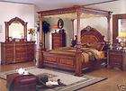 FOUR POST CANOPY QUEEN BED BEDROOM SET SETS FURNITURE