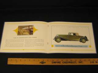 1932 CHRYSLER Imperial 8 Catalog Car Sales Brochure  