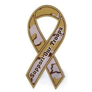  Support Our Troops Camo Ribbon Magnet