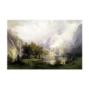  Albert Bierstadt   View Of Rocky Mountains Giclee Canvas 