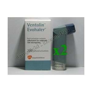  2x VENTOLIN EVOHALER ASTHMA INHALER BNISB CHEAPEST Health 