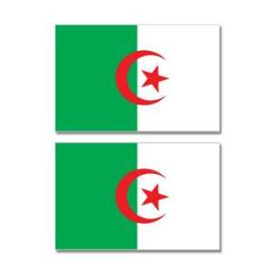  Algeria Country Flag   Sheet of 2   Window Bumper Stickers 