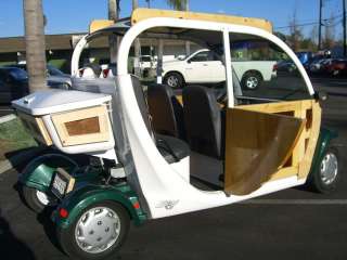 Woody 2002 green 4 passenger seat CHRYSLER GEM E825 ELECTRIC Golf Cart 