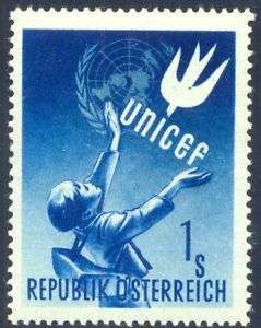   Österreich 1949 UNICEF,UNO,ONU,Children,Dove,Mi.933,MNH,CV $22  