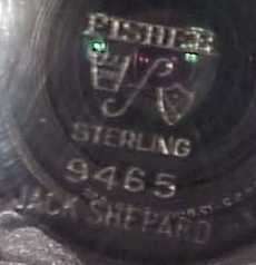 Fisher Silversmiths Sterling Creamer Jack Shepard 9465  