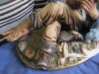 Capodimonte Tramp on Bench Figurine by Rori  