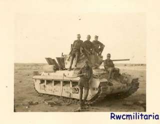 MUST SEE Afrikakorps Troops Posed w/ Captured British Matilda II 