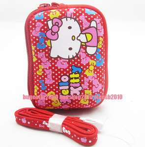 Red Hello Kitty Digital Camera Bag Pouch Case & Strap  