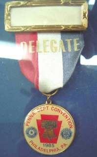 1985 vintage PENNA DEPT CONVENTION ribbon FIRE phila  