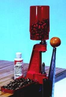   DIE AND LUBE KIT. SHOWN WITH OPTIONAL, LEE RELOADING PRESS AND TRAY
