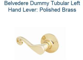 Belvedere Door Handle Left Hand Lever Polished Brass  
