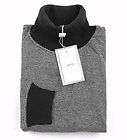New ARMANI COLLEZIONI Charcoal Gray Striped Turtleneck Sweater XL NWT 