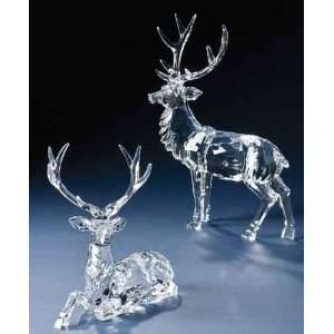   Crystal Reindeer Christmas Figures with Detachable Magnetic Antlers