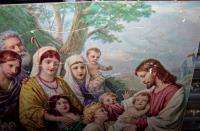 BLESSING LITTLE CHILDREN GREAT VINTAGE PUZZLE JESUS GOD  