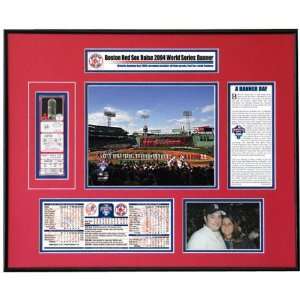   Fenway Park 2005 Opening Day Banner Raising Ticket Frame Sports