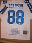 DREW PEARSON Dallas Cowboys Autographed Career Stats Jersey  Mr 