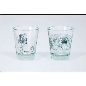  Corpse Bride Shot Glasses Pair   Spider and Maggot Toys & Games