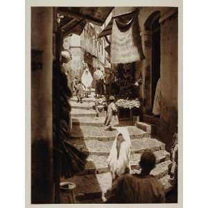  1924 Photogravure Kasbah Art Casbah Algiers Algeria 