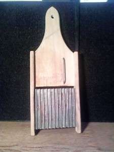 ANTIQUE wooden and metal vegetable slicer  