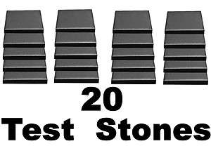 20 2x2 GOLD ACID TEST STONE FOR TESTING SCRAP GOLD / ESTATE SILVER 