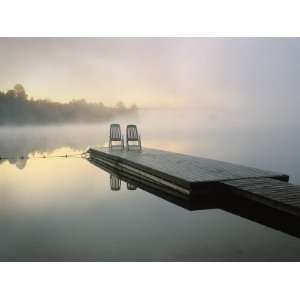 Chairs on Dock, Algonquin Provincial Park, Ontario, Canada 
