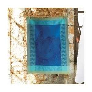  Yves Delorme Chickens Tea Towel in Blue