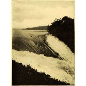  1909 Print Ripon Falls Lake Victoria Uganda Waterfall 