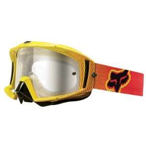  Fox Racing Main Pro Goggle 2012 Platinum Red Yellow Frame 