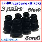   Flange Ear Buds Tips Sleeves Pads for Shure In Ear Earphones @Black