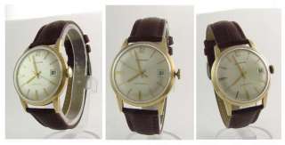 Mint 9K Gold Garrard Auto Gents Dress Wrist Watch & Box 1973  