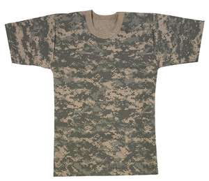   Digital Camo Short Sleeve T Shirt   XL   MADE IN THE USA   Poly Cotton